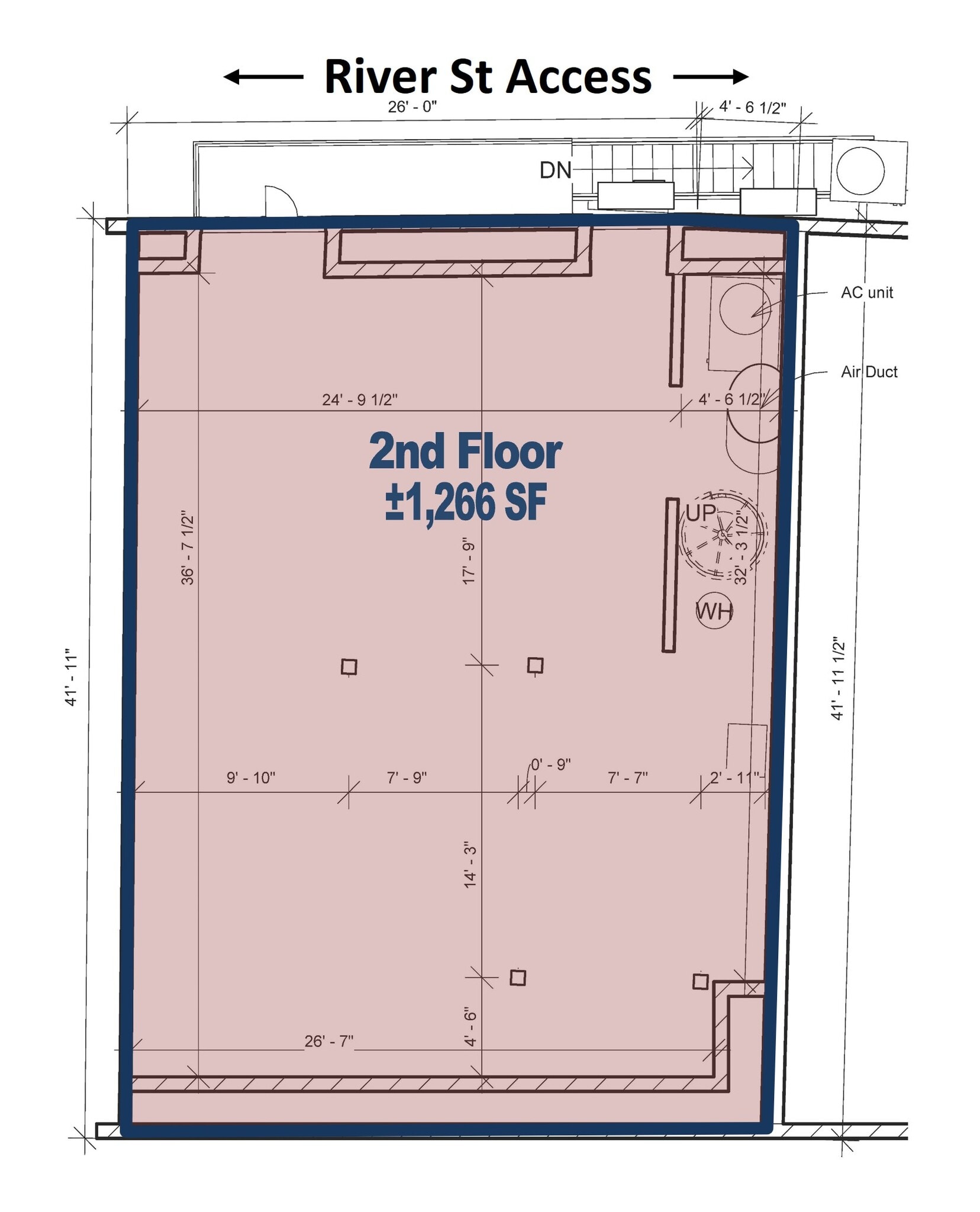 215 E River St, Savannah, GA à louer Plan d’étage– Image 1 sur 3
