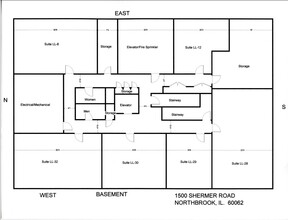 1500 Shermer Rd, Northbrook, IL à louer Plan d’étage– Image 1 sur 1