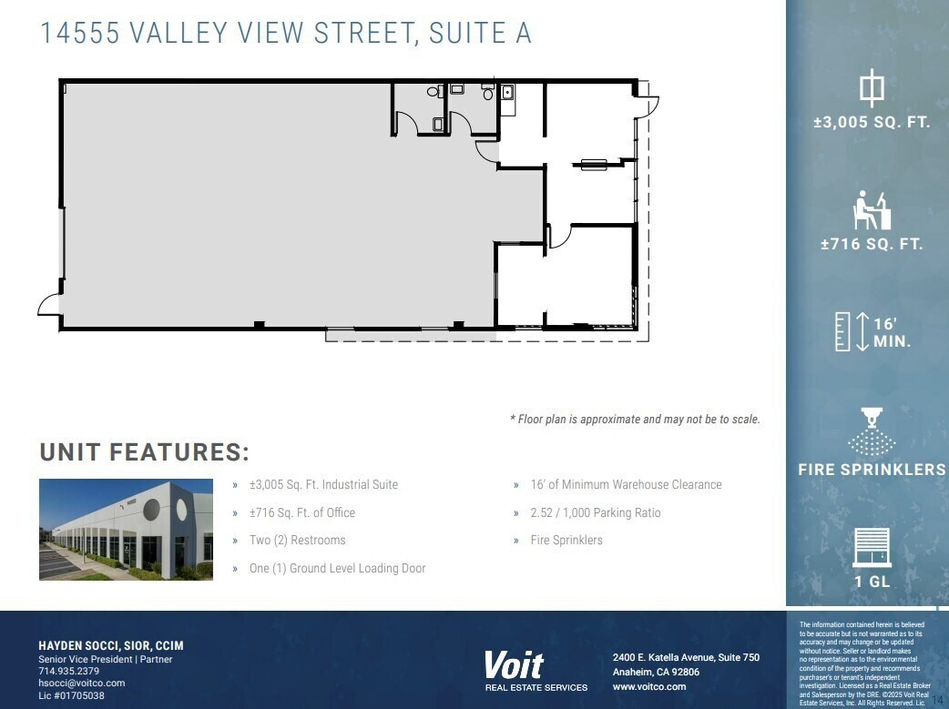 14525 Valley View Ave, Santa Fe Springs, CA à louer Plan d’étage– Image 1 sur 1