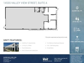 14525 Valley View Ave, Santa Fe Springs, CA à louer Plan d’étage– Image 1 sur 1