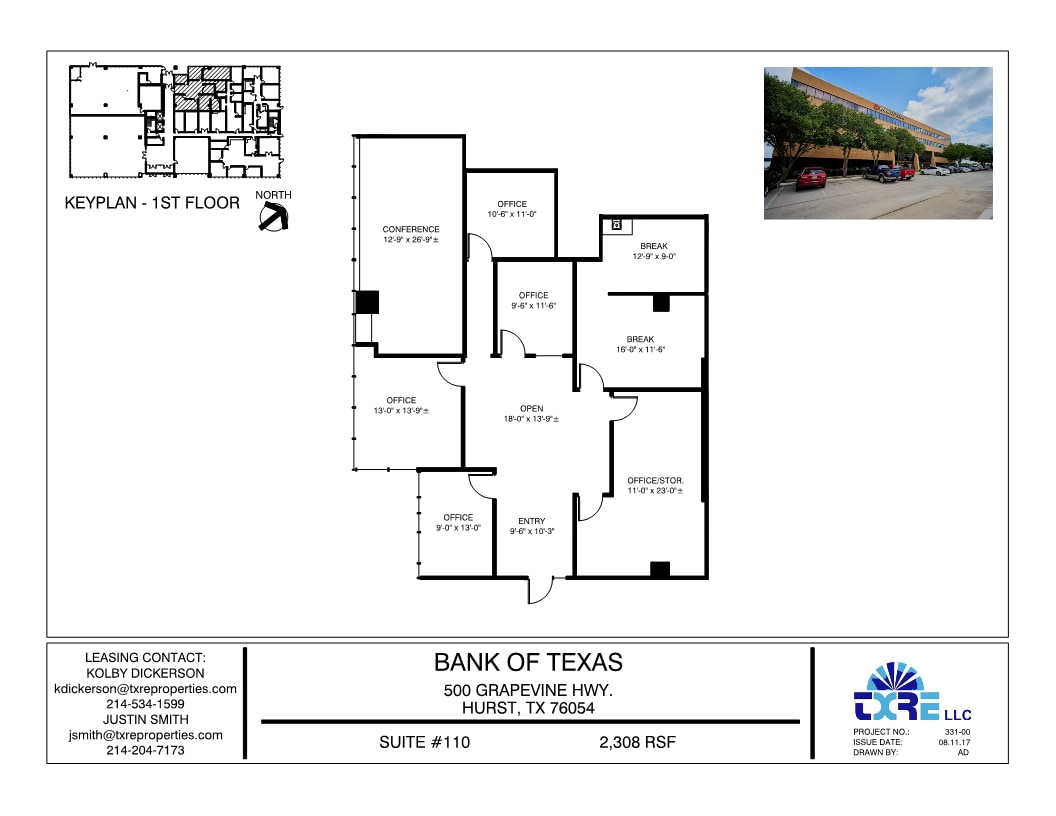 500 Grapevine Hwy, Hurst, TX à louer Plan d’étage– Image 1 sur 1