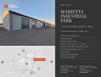 Plus de détails pour 1100-1170 Marietta Way, Sparks, NV - Local d'activités à louer