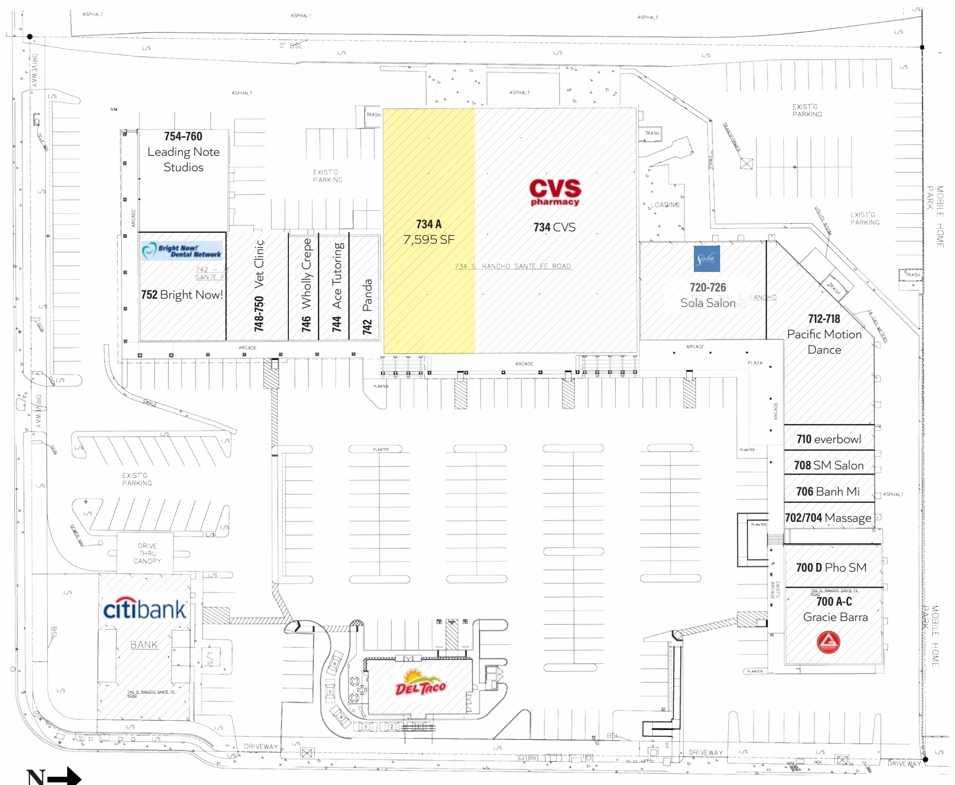 700-760 S Rancho Santa Fe Rd, San Marcos, CA à louer Plan de site– Image 1 sur 1