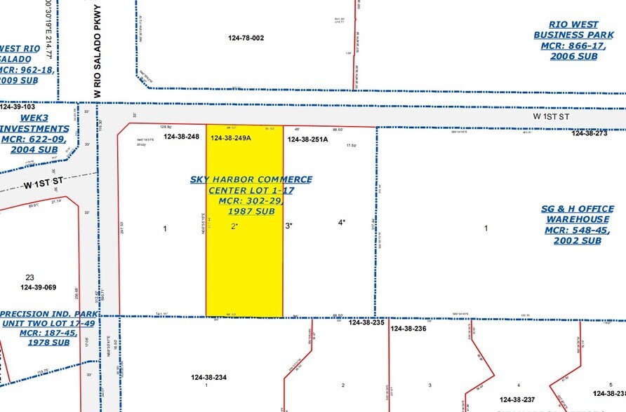1965 W 1st St, Tempe, AZ à vendre - Plan cadastral – Image 2 sur 2