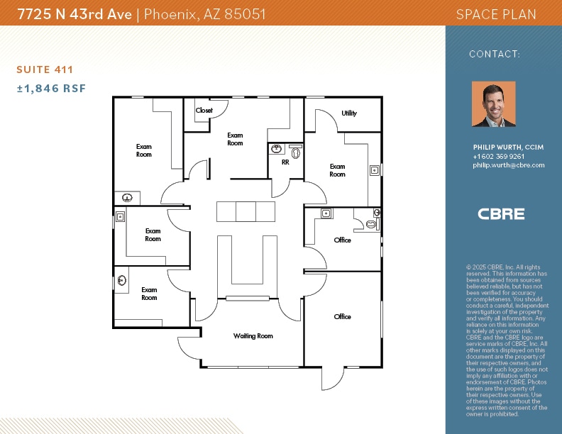 7725 N 43rd Ave, Phoenix, AZ à louer Plan d’étage– Image 1 sur 1