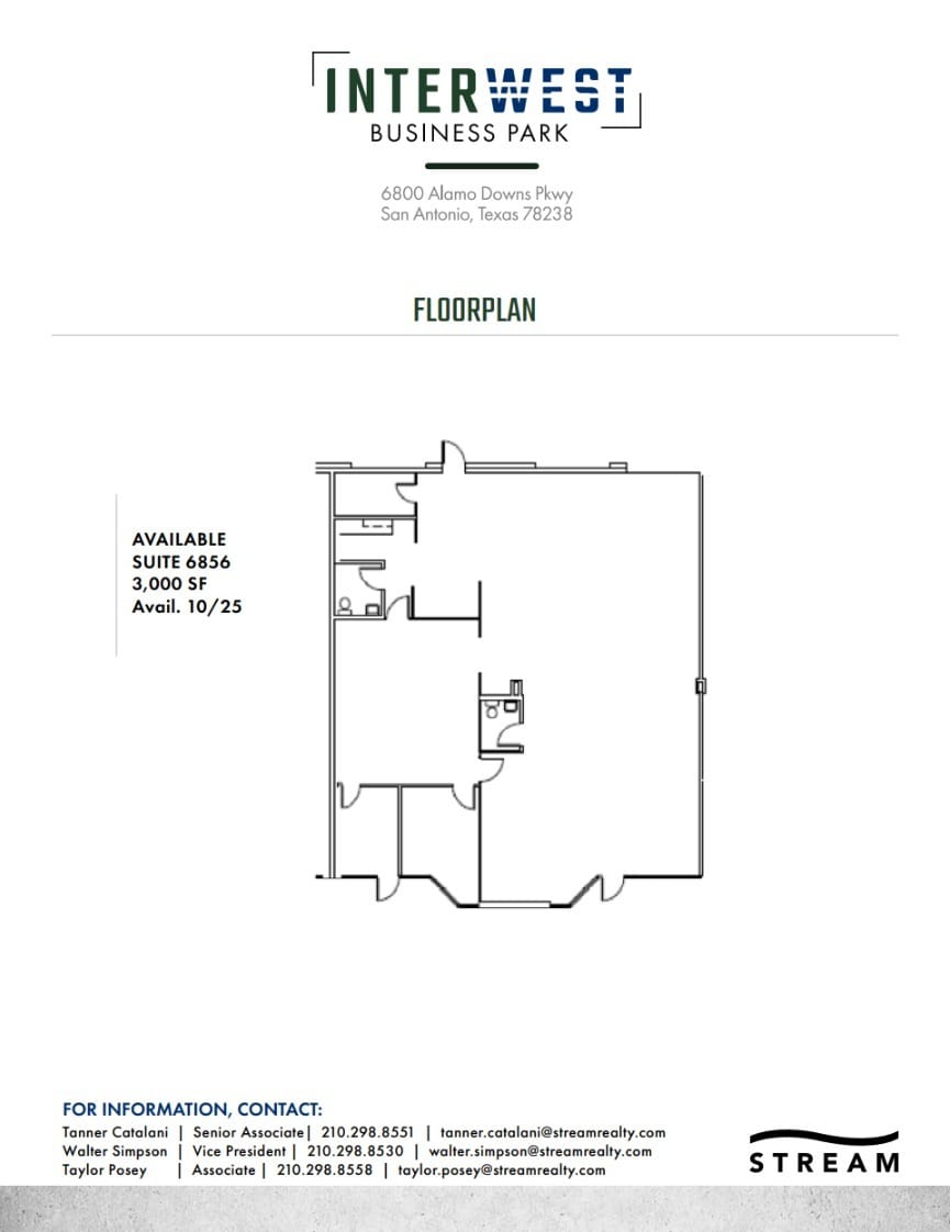 6850-6862 Alamo Downs Pky, San Antonio, TX à louer Plan d’étage– Image 1 sur 1
