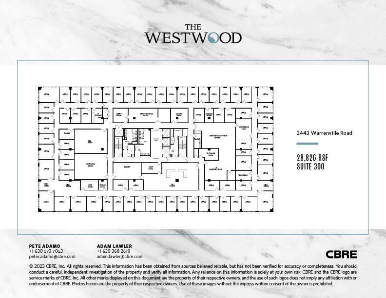 2443 Warrenville Rd, Lisle, IL à louer Plan d’étage– Image 1 sur 1