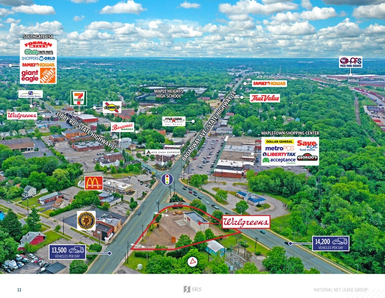 15500 Broadway Ave, Maple Heights, OH à louer - Aérien – Image 2 sur 4