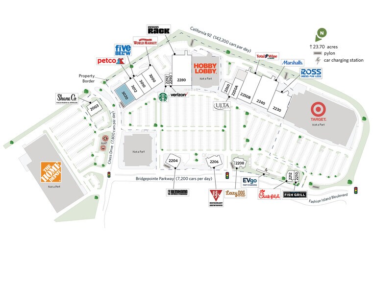 2202 Bridgepointe Pky, San Mateo, CA à louer - Plan de site – Image 2 sur 9