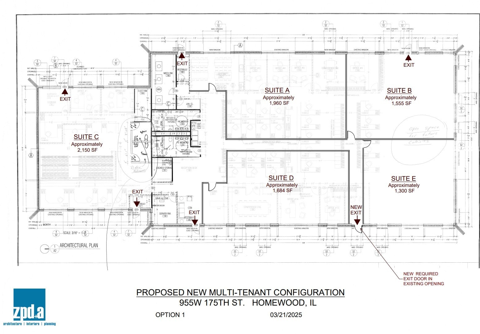 955 175th St, Homewood, IL à louer Plan d’étage– Image 1 sur 1