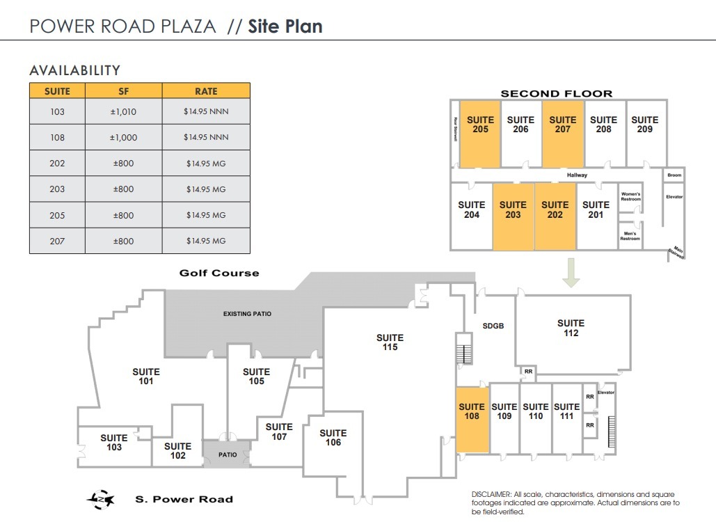 801-835 S Power Rd, Mesa, AZ à louer Plan de site– Image 1 sur 1