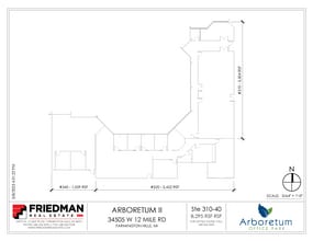 34505 W 12 Mile Rd, Farmington Hills, MI à louer Plan d’étage– Image 1 sur 2