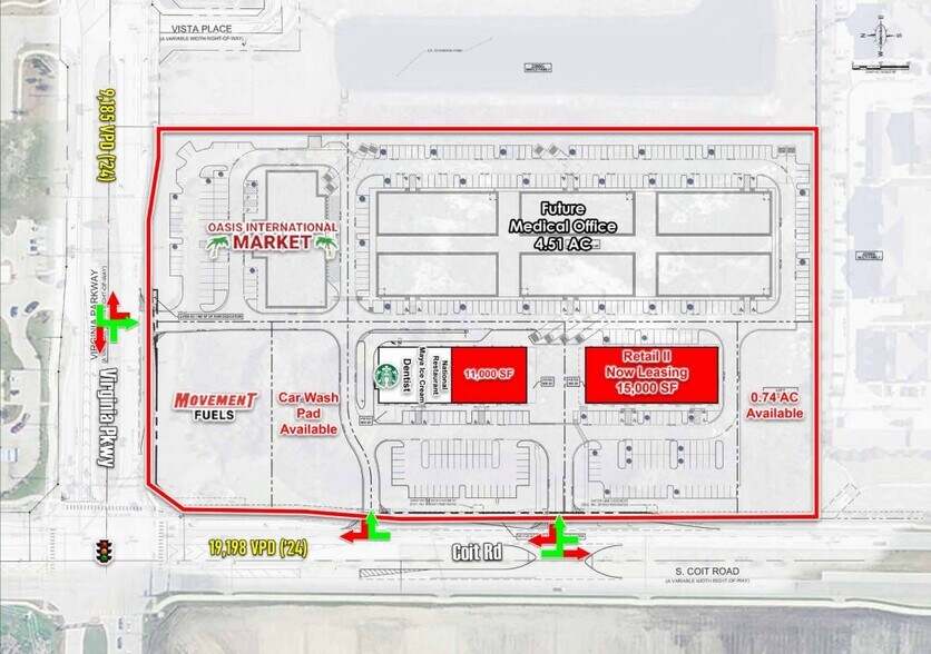 10921 Virginia Pky, McKinney, TX à louer - Plan de site – Image 3 sur 4