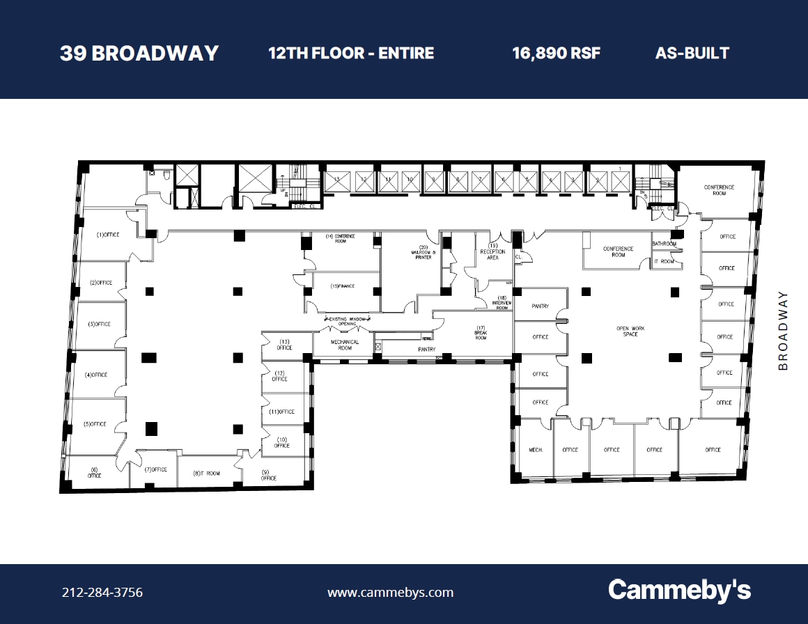39 Broadway, New York, NY à louer Plan d’étage– Image 1 sur 1