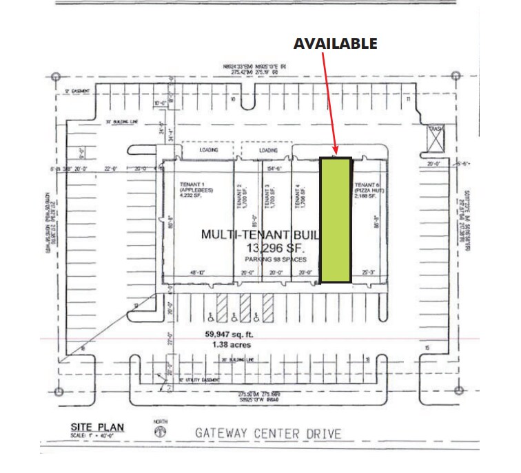 2274-2298 Gateway Center Dr, Belvidere, IL à louer Plan d’étage– Image 1 sur 1