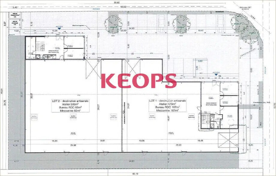 Local d’activités dans Beauzelle à louer - Plan d’étage – Image 2 sur 6