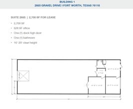 2501-2519 Gravel Dr, Fort Worth, TX à louer Plan d’étage– Image 1 sur 1