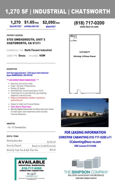 9705 Owensmouth Ave, Chatsworth, CA à louer - Photo de l’immeuble – Image 2 sur 3