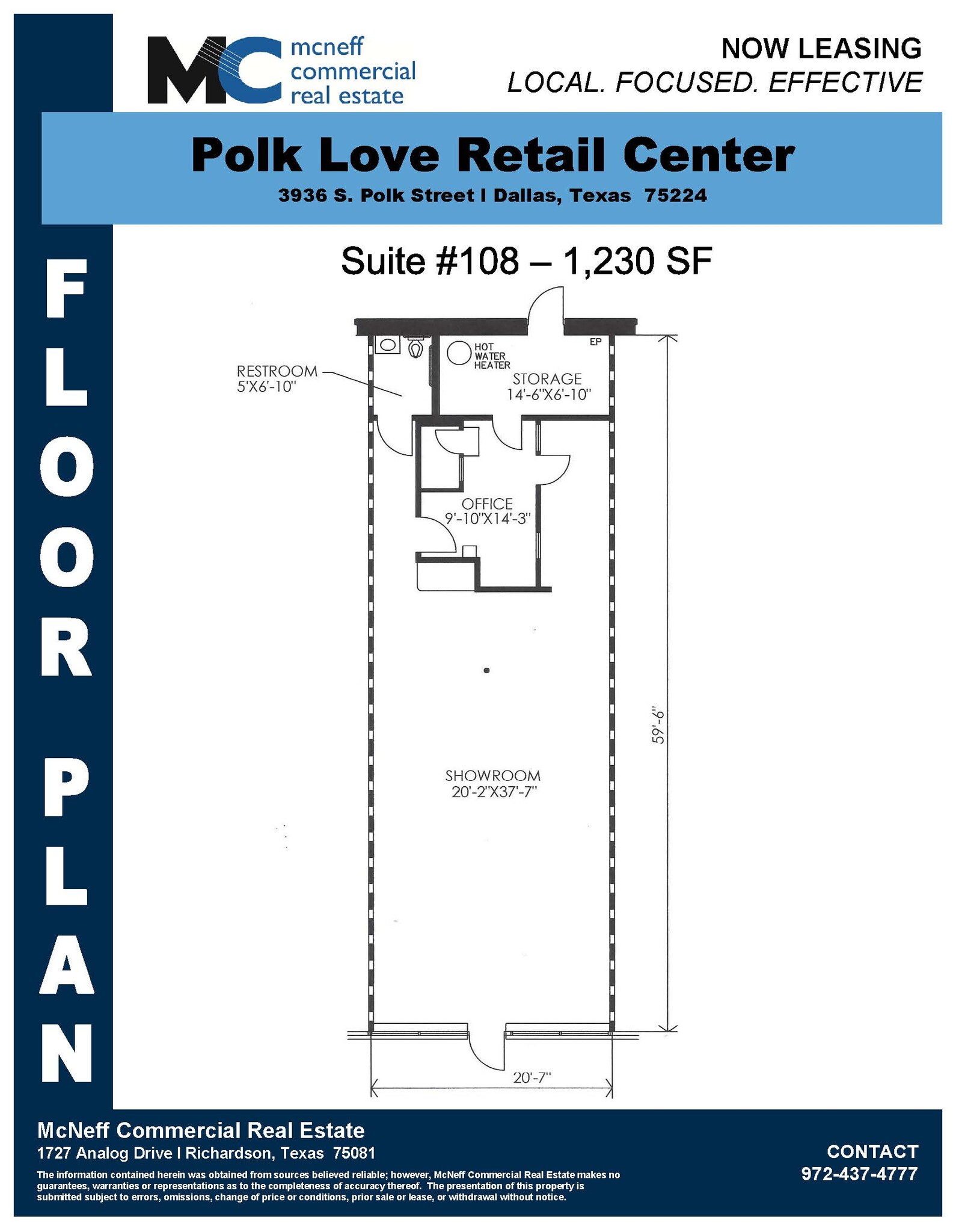 3936 S Polk St, Dallas, TX à louer Plan d’étage– Image 1 sur 1