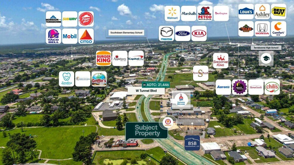 709 W Tunnel Blvd, Houma, LA à vendre - Photo de l’immeuble – Image 3 sur 3