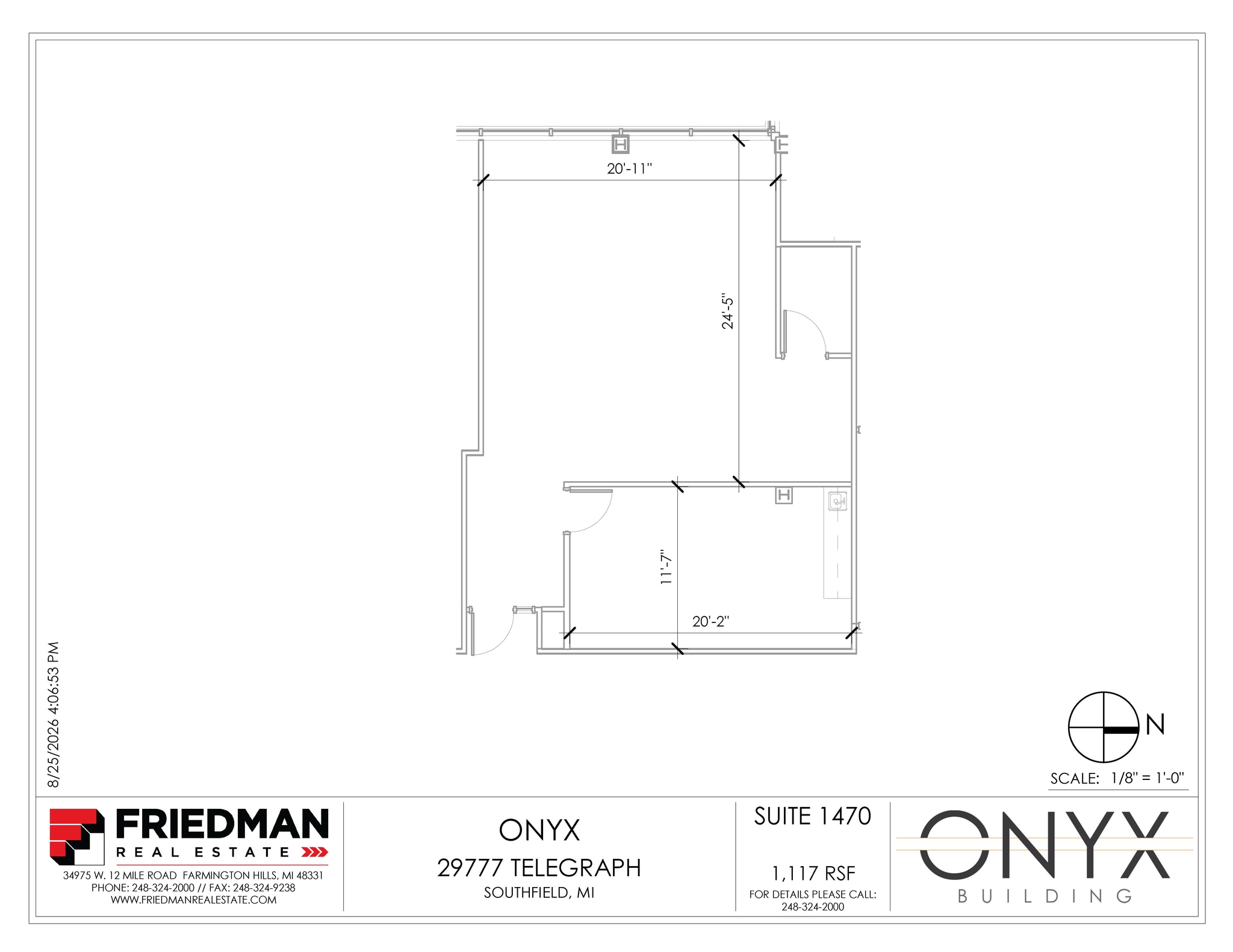 29777 Telegraph Rd, Southfield, MI à louer Plan d’étage– Image 1 sur 2