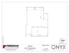 29777 Telegraph Rd, Southfield, MI à louer Plan d’étage– Image 1 sur 2
