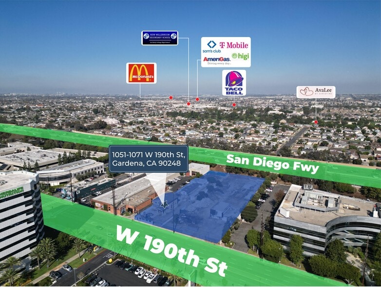 1051-1071 W 190th St portefeuille de 3 biens à vendre sur LoopNet.fr - Aérien – Image 2 sur 6