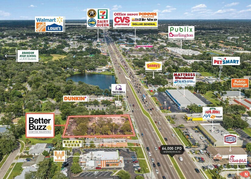 1402 W Brandon Blvd, Brandon, FL à vendre - Photo de l’immeuble – Image 3 sur 5