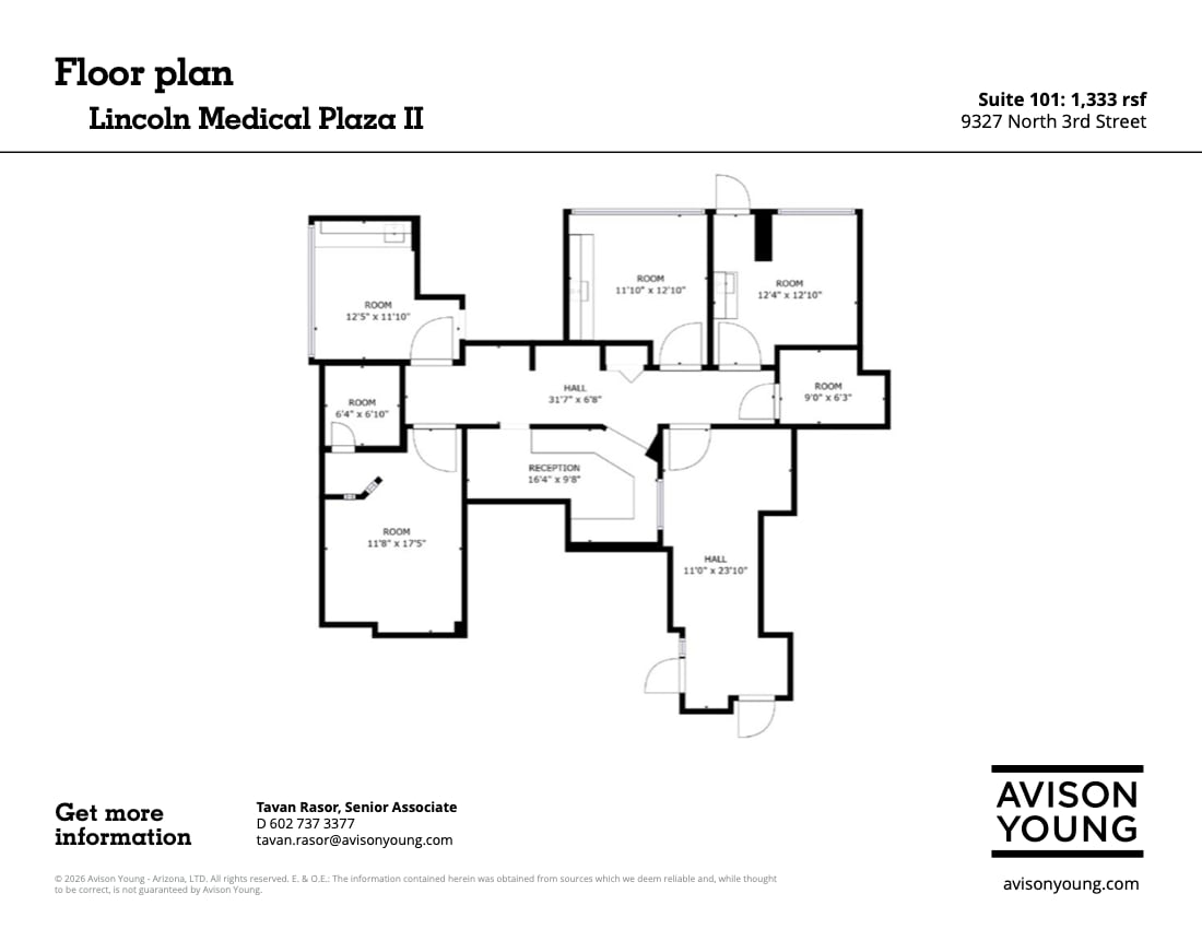 9327 N 3rd St, Phoenix, AZ à louer Plan d’étage– Image 1 sur 1