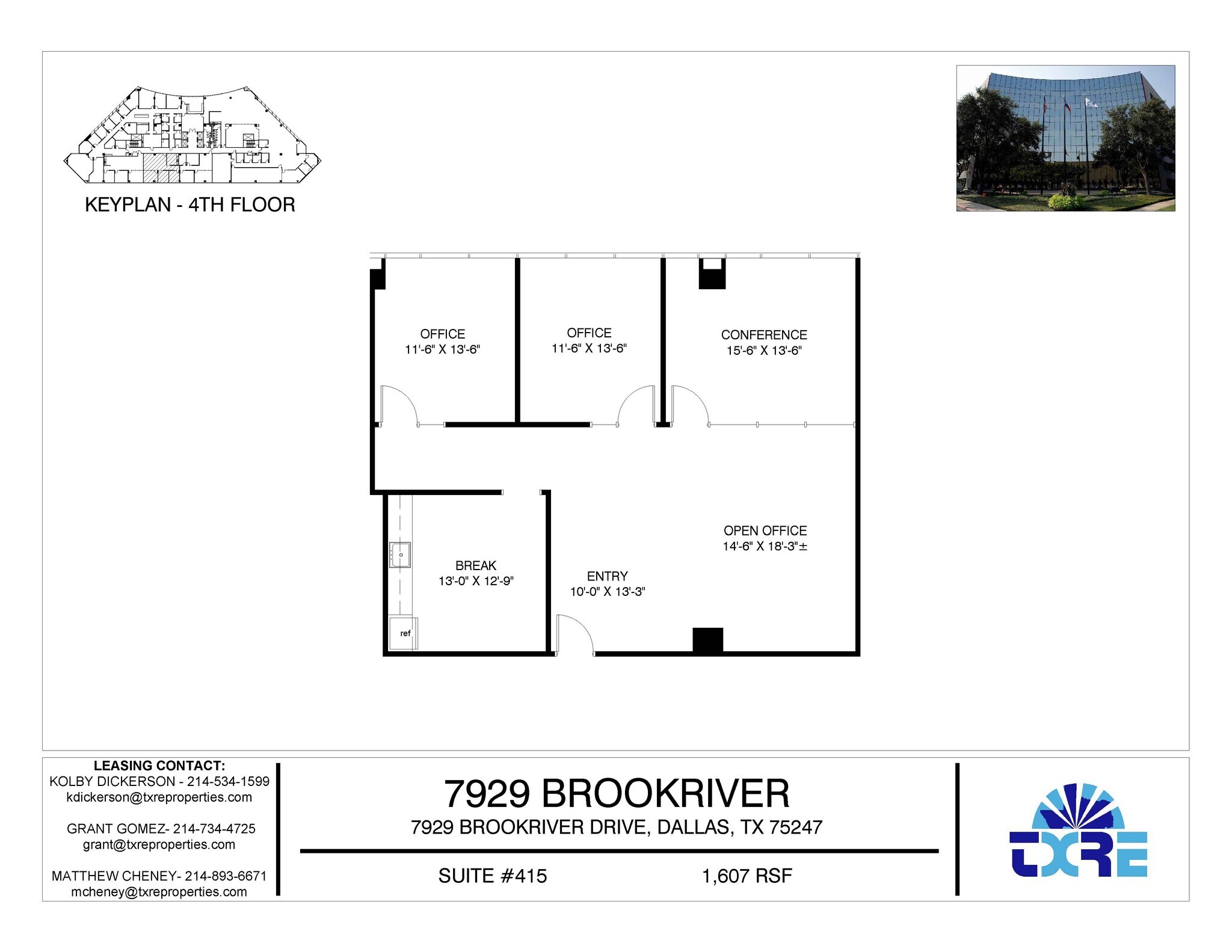 7929 Brookriver Dr, Dallas, TX à louer Plan d’étage– Image 1 sur 7