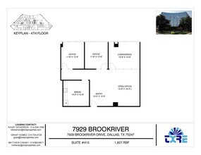 7929 Brookriver Dr, Dallas, TX à louer Plan d’étage– Image 1 sur 7