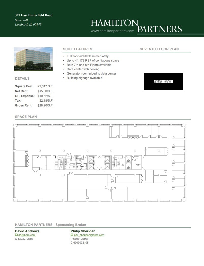 377 E Butterfield Rd, Lombard, IL à louer Plan d’étage– Image 1 sur 1