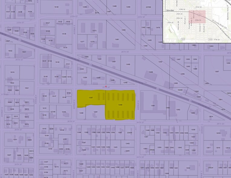 402 27th St, Snyder, TX à vendre - Plan cadastral – Image 3 sur 9