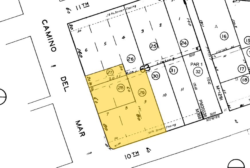 1011 Camino del Mar, Del Mar, CA à louer - Plan cadastral – Image 2 sur 6