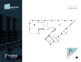 17950 Preston Rd, Dallas, TX à louer Plan d’étage– Image 2 sur 5