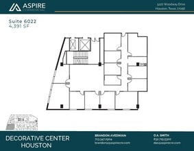 5120 Woodway Dr, Houston, TX à louer Plan d’étage– Image 1 sur 5