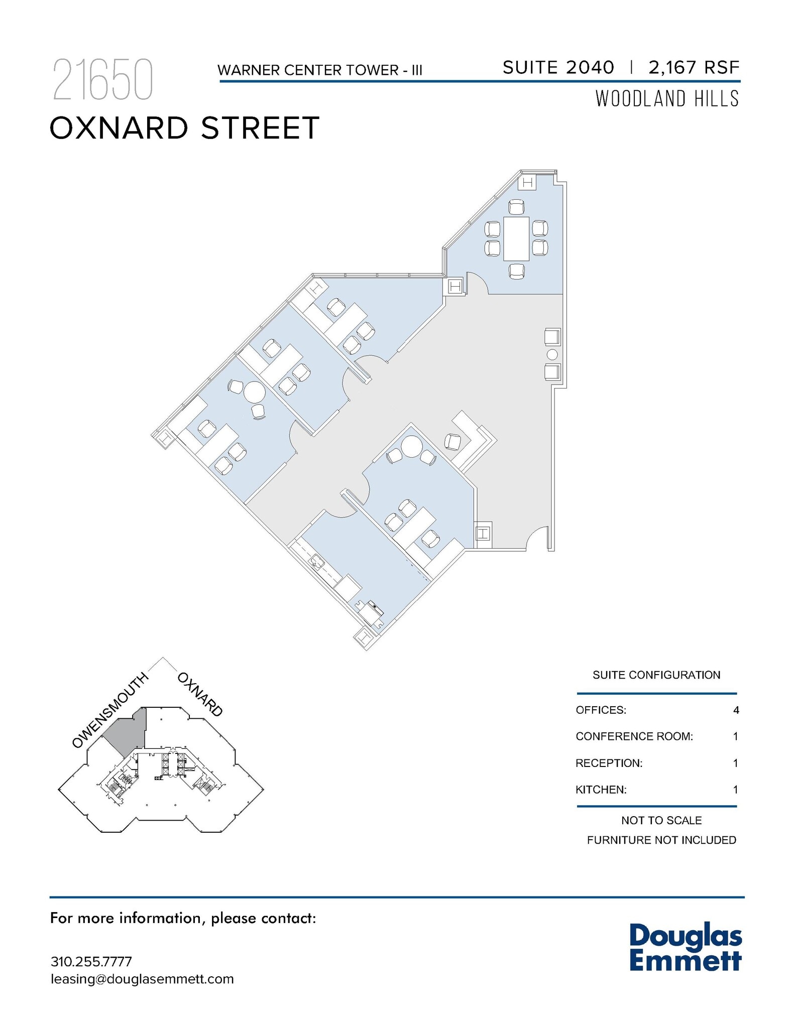 21650 Oxnard St, Woodland Hills, CA à louer Plan d’étage– Image 1 sur 1