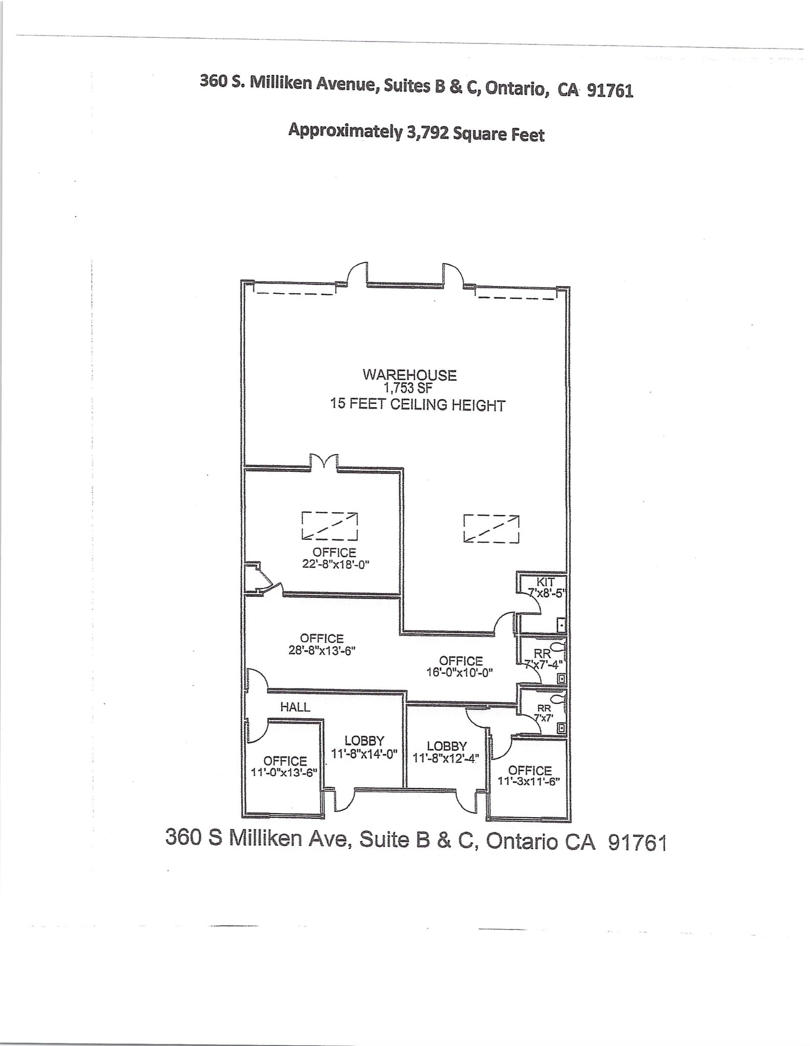 402 S Milliken Ave, Ontario, CA à louer Plan de site– Image 1 sur 4