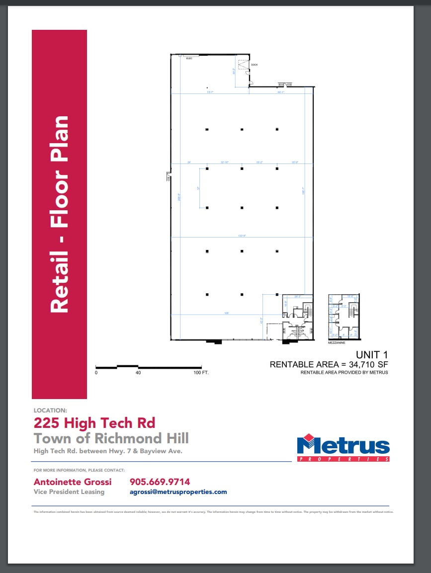 225 High Tech Rd, Richmond Hill, ON à louer Plan d’étage– Image 1 sur 1