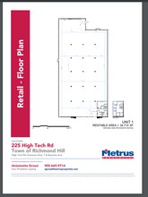 225 High Tech Rd, Richmond Hill, ON à louer Plan d’étage– Image 1 sur 1
