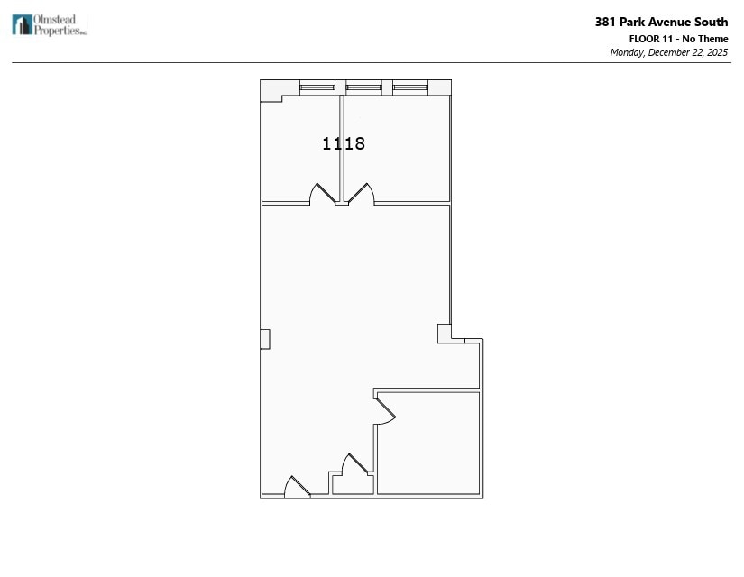 381 Park Ave S, New York, NY à louer Plan d’étage– Image 1 sur 1