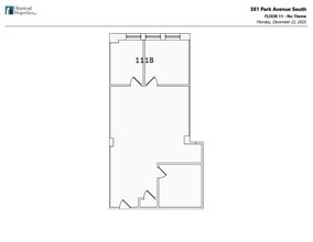 381 Park Ave S, New York, NY à louer Plan d’étage– Image 1 sur 1