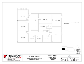 30500 Northwestern Hwy, Farmington Hills, MI à louer Plan d’étage– Image 1 sur 2