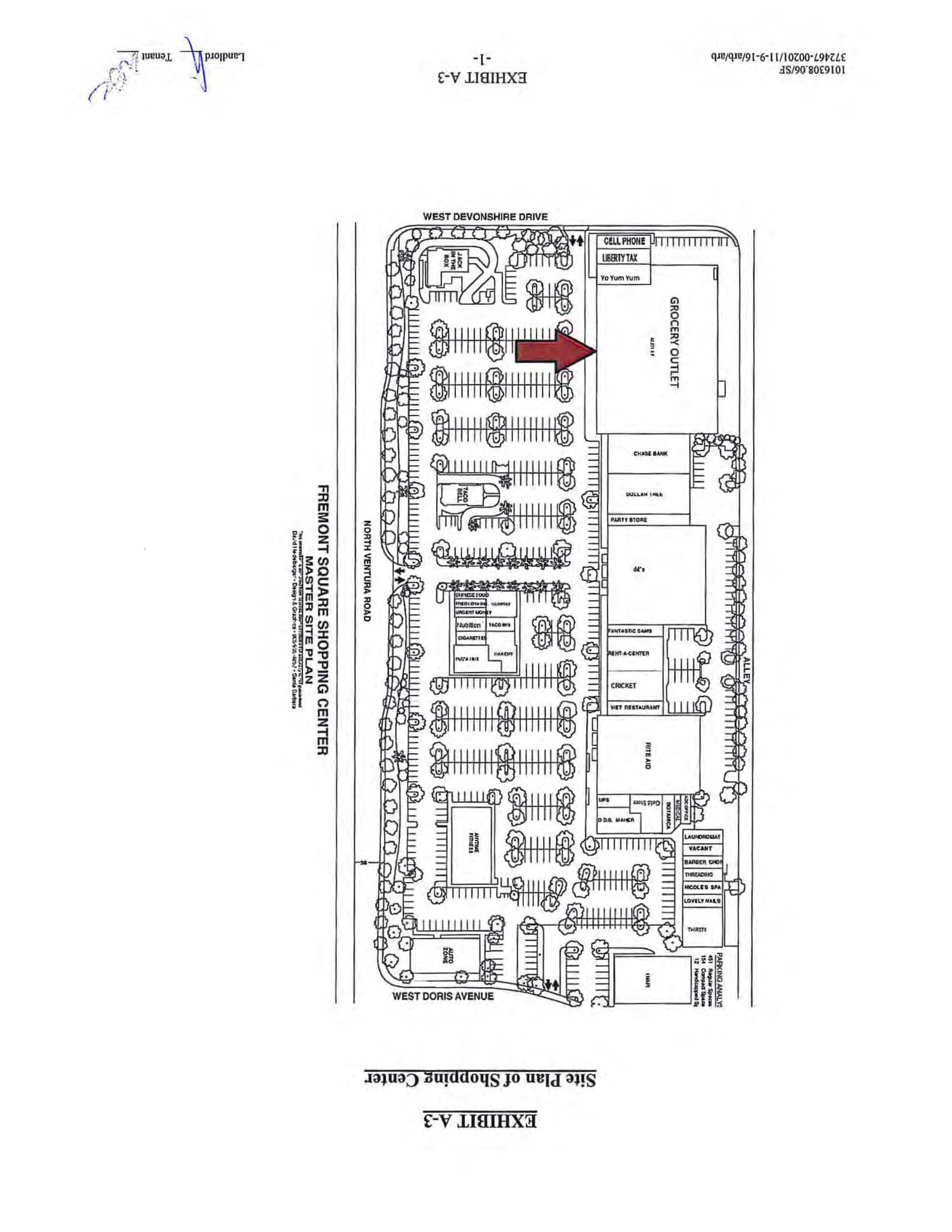 712-944 N Ventura Rd, Oxnard, CA à louer Plan de site– Image 1 sur 2