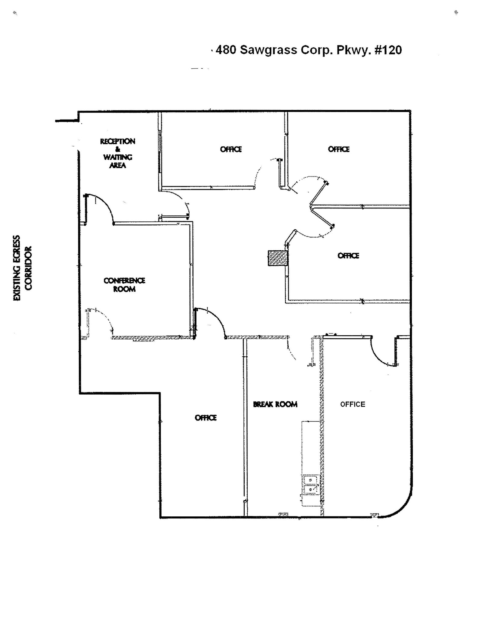 480 Sawgrass Corporate Pky, Sunrise, FL à louer Plan d’étage– Image 1 sur 11