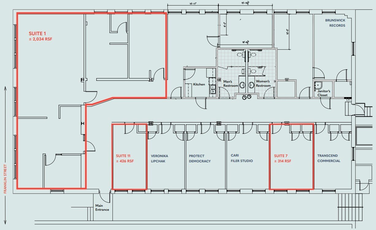 155-157 E Franklin St, Chapel Hill, NC à louer Plan d’étage– Image 1 sur 1