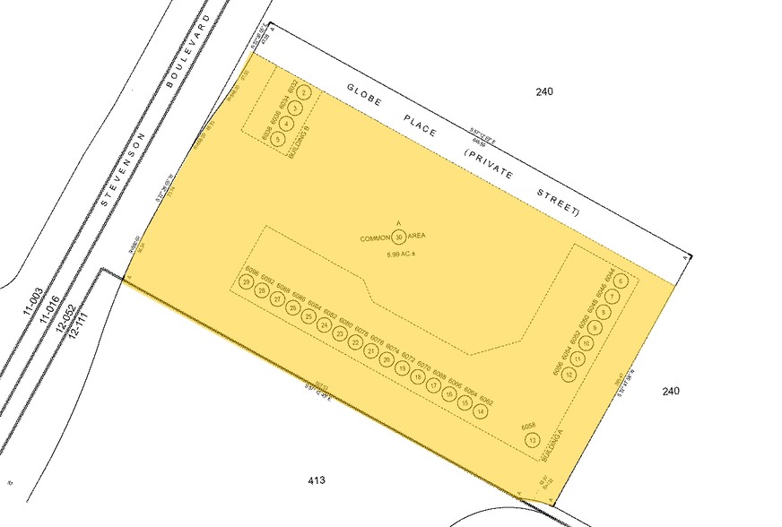 6084-6086 Stevenson Blvd, Fremont, CA à vendre - Plan cadastral – Image 2 sur 2