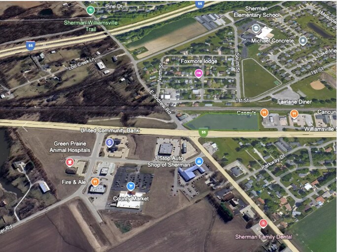 2806 E Andrew Rd, Sherman, IL à louer - Aérien – Image 1 sur 4