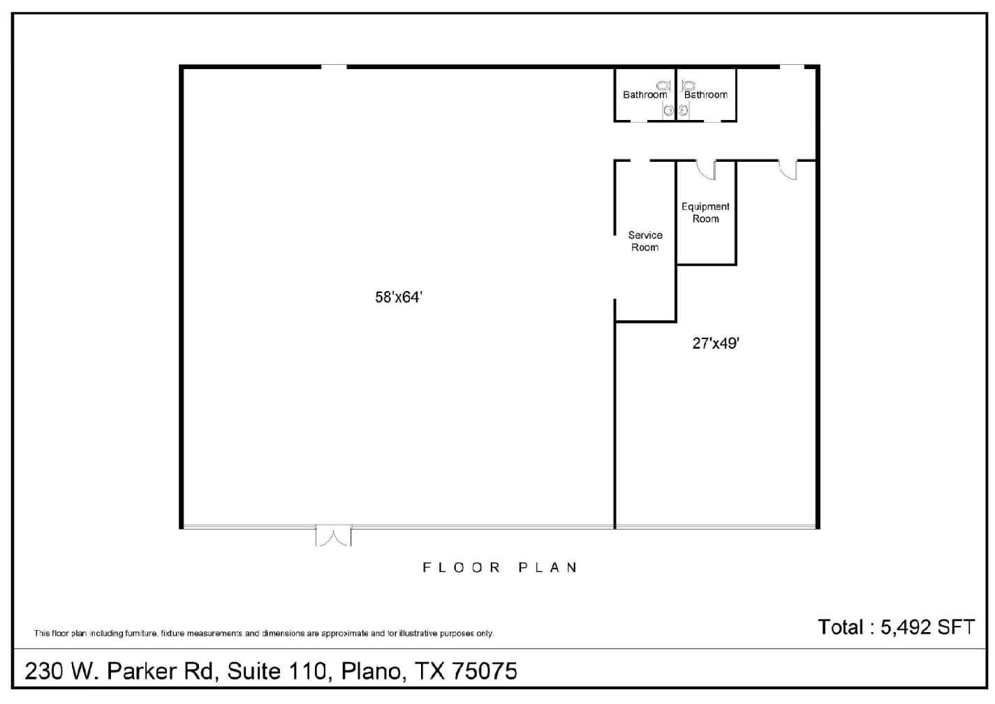 200-230 W Parker Rd, Plano, TX à louer Plan d’étage– Image 1 sur 1