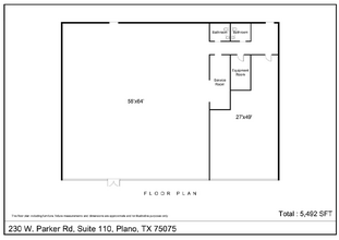 200-230 W Parker Rd, Plano, TX à louer Plan d’étage– Image 1 sur 1